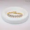 Pulseras, Brazaletes y Pulseras de Zirconia Colorida de Lujo Ligero y Gama Alta de Nicho, Fabricantes Mayoristas de Joyería de Moda Transfronteriza