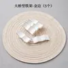 Soporte de Palillos de Cerámica de Doble Propósito para Sostener Palillos y Cucharas Públicos, Reposapalillos de Hotel, Vajilla de Restaurante, Blanco Puro con Borde Dorado, Logo Personalizado