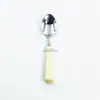 Acero Inoxidable 304 Cuchillo y Tenedor Cuchara Cerámica Queso Forma de Queso Espesado Vajilla Tenedor Occidental Cuchara de Postre Juego de 4 Piezas