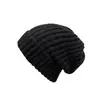 Gorro de Punto de Color Sólido Holgado para Mujer en Invierno, Moderno y a la Moda, Hace que la Cara Parezca Más Pequeña, Cálido y Protector de Orejas, Sombrero de Lana