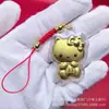 Llavero Dorado Mini Gato Kt Gato de la Suerte Colgante para Teléfono Encanto de Bolsa de Dibujos Animados Regalo para Eventos de Negocios Al por Mayor