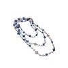 Colar longo de pérolas com flor de diamante, retrô, leve, luxuoso, de lã, com corrente, moderno, elegante, atacado de joias