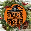 Letrero de Madera Nuevo Transfronterizo Creativo de Madera Halloween Cuervo Calavera Castillo Patio Decoración del Hogar Letrero de Puerta Personalización