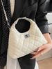 Bolsa de Pulso Corrente Losango Estilo Chanel Pequena de Nicho Novo Primavera e Verão Luxo Leve Moda Versátil Simples Elegante Transversal Feminina