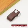 Manija de Cuero para Puerta de Gabinete y Cajón Manija de Tirador de Cuero de un Solo Agujero Manija de Cuero de Aleación de Zinc Dorada para Gabinetes de Ropa y Zapatos Manija de Mueble
