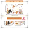 Pegatinas de Pared Personalizadas Transfronterizas con Elementos de Animales de Dibujos Animados para Sala de Estar, Dormitorio, Decoración de Pared de Fondo del Hogar, Pegatinas de Pared Autoadhesivas