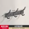 Gancho sin taladro estante de almacenamiento multifuncional, perchero, colgador de ropa, colgador de toallas, almacenamiento para baño y cocina, ahorro de espacio de aluminio