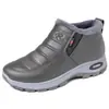 Nuevos Zapatos de Algodón para Mujer Otoño/Invierno 2026, Zapatos Casuales para Mamá, Zapatos Calentitos sin Cordones para Personas Mayores, Botas de Nieve Forradas de Lana y Engrosadas