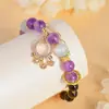 Pulsera Original de Cristales Naturales Personalizada de las Doce Constelaciones Estilo Fresco Moda Nueva Popular en Transmisiones en Vivo en Red Pulsera para Mujer