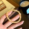 [Brillante] Pulsera de cuentas de disco facetadas de topacio natural con flash para mujer, sentido de riqueza de alto nivel este año, pulsera