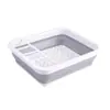 Estante Escurridor Plegable Multifuncional para Tazones y Palillos Estante de Almacenamiento de Cocina de Plástico Canasta de Drenaje con Bandeja de Drenaje para Fregadero