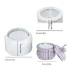 Molde de Silicona para Frasco de Almacenamiento Redondo Cuadrado con Forma de Diamante Maceta DIY para Flores Maceta para Velas Yeso Resina Pegamento Molienda