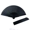 Ventilador Plegable Negro Puro Pintado por el Fabricante Estilo Chino Estilo Retro Ventilador de Artesanía para Baile Venta al por Mayor