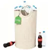 Bolsa de Reciclaje para Botellas de Bebida de Venta Caliente Transfronteriza Tela Oxford Asa de Aluminio Bolsa de Almacenamiento Plegable Cubo de Reciclaje Doméstico Amazon