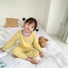 Liquidação Coleção de Roupa de Casa ~ Outono/Inverno Cor Sólida Roupa Íntima Básica para Meninos e Meninas terno Roupa de Casa Roupas e Calças de Outono para Crianças