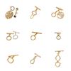 Cobre Dorado Chapado Circonio Unicornio Cielo Estrellado Concha Trébol de Cuatro Hojas Amor Infinito Doble Círculo Cuadrado Redondo Hebilla de Botón Accesorios de Joyería DIY