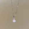 Collar de Concha con Lazo Rosa para Mujer, Adecuado para Vestidos, Diseño de Nicho de Lujo Ligero, Cadena para Clavícula, Nuevo Modelo 2026, Accesorio Exquisito