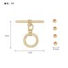 Coleção de Acessórios com Botões de Pérola Cobre Banhado Ouro Real Microincrustação Pulseira Colar DIY Feito à Mão Conexão em Espiral Fivela OT