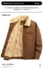 2026 Edición Especial Transfronteriza Chaqueta Forrada de Polar Chaqueta de Pana con Solapa Nueva Estilo Otoño e Invierno para Hombre Cordero Engrosado Forrado de Polar