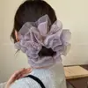 Scrunchie Plissado Franzido de Organza Francês Elástico Suave de Alta Qualidade para Coque Acessório de Cabelo para Rabo de Cavalo Corda de Cabelo