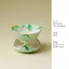 Peneira de Chá de Cerâmica Inno Gui Song com Design de Osmanthus Pintado à Mão, Filtro de Folhas de Chá, Separador de Chá e Água, Conjunto de Chá, Acessórios para Cerimônia do Chá