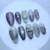 Doce Gatinho 3D Flor Bolinhas Moda Menina Laço Versátil Estilo Europeu e Americano Removível Usável Unhas