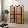 Divisória de Tela de Rattan, Estilo Japonês, Moderna, Tela Dobrável Móvel para Separar Sala de Estar, Hall de Entrada e Bloquear Vista em Quarto de Pousada