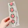Parche de Flequillo Tejido, Parche Mágico para el Cabello, Pinza para el Cabello Floral Francesa, Parche Dulce para el Cabello, Diadema para Lavarse la Cara, Diadema