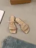 Pantuflas Mujer 2025 Nuevos Zapatos de Mujer Verano Estilo Coreano Punta Cuadrada Punta de Pez Pantuflas Planas para Exteriores Mujer