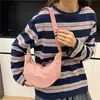 Bolsa de Lona Nueva de Otoño 2025 con Forma de Empanadilla para Mujer, Bolso Cruzado de Viaje, Bolso Versátil de Hombro/Debajo del Brazo