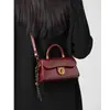 Bolso de Hombro para Mujer 2025 Nuevo Rojo Súper Caliente Bolso de Boda Lujo Accesible Moda Bolso Cruzado Maletín de Gama Alta Bolso Cuadrado Pequeño
