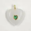 Wt-P2059 Collar con Colgante de Joyería de Piedra con Forma de Corazón Dulce y Romántico y Zircón con Forma de Corazón Cristal Rosa Cristal de Fresa Gema