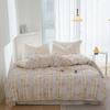 Nuevo estilo de algodón lavado de ala ancha estampado de cuatro piezas Juego de ropa de cama para el hogar de alta densidad y alto recuento Cuatro estaciones Universal Exquisito Agradable para la piel