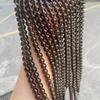Transfronteiriço natural gelo obsidiana frisada contas soltas artesanais DIY moda pulseira colar jóias acessórios atacado