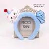 Diadema Creativa de Gatito de Dibujos Animados Pescando Felpa Cara Linda Diadema para Lavado de Cara Maquillaje Recogedor de Cabello Divertido Divertida Pinza de Pingüino