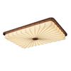 Lámpara de Techo Estilo Antiguo para Sala de Estar Lámpara Principal de Pasillo Nogal Color Retro Francés Estilo Nanyang Lámpara de Habitación con Tela Protección Ocular