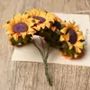 Rosa cala girasol flores artificiales flores secas flores de papel hechas a mano material DIY flores un ramo desmontable multiflor