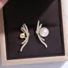 Accesorios DIY Plata de Ley S925 Exquisito Lazo Perla Colgante Pendiente Set Base Vacía Pendiente Colgante Lujo Ligero