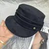 Gorra de equitación plisada retro de gamuza estilo coreano para mujer, gorra de béisbol versátil casual de otoño, gorra de vendedor de periódicos elegante