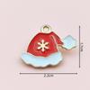 Adornos de gota de aceite de Navidad Guantes de Papá Noel Calcetines Colgante de hombre de jengibre Pendientes colgantes DIY Accesorios de aleación