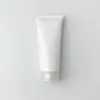 Em Estoque 150ml Branco Cosmético Tubo Macio Plástico Dispensador Garrafa Vazia com Tampa Flip Impressa Garrafa Squeeze de PE Garrafa Invertida