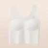 Roupa íntima feminina sem costura com bojo fixo de seda gelada para período de desenvolvimento, para estudantes do ensino fundamental II e médio, colete respirável para adolescentes