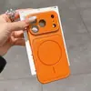 Transforme Instantaneamente em uma Capa Adequada para iPhone 17 Pro Max com Sucção Magnética de Textura de Lichia, Capa Protetora de Couro de Alta Qualidade para Apple 16 e 15