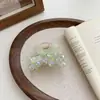 Pinza para el Cabello con Lazo de Seda Dulce y Fresco, Cristal, Delicado y Suave, Accesorio para el Cabello de Princesa Lateral
