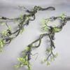 Musgo de Vid Seco Vid simulación ratán hoja verde tierna árbol Vid planta de decoración suave pared vegetal decoración de paisaje de ventana vid para escalada en roca