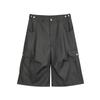 Pantalones Cortos Casuales Cortos de Marca de Moda de Verano Nuevos Diseño Retro Plisado Bolsillo de Perfil Rufián Guapo Ropa de Trabajo