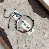 Pulsera Vintage China Tejida a Mano con Hebilla para Mujer Pulsera Estilo Chino de Jade Imitación Diseño Nicho Estilo Antiguo