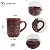 Taza de Cerámica Navideña Retro, Taza de Agua con Estampado de Líneas de Santa Claus, Taza de Café Atmosférica de Gran Capacidad Personalización