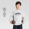 Ropa para Niños Zuoxi Sudadera para Niños 2026 Nueva Chaqueta de Otoño para Niños Camiseta de Manga Larga con Cuello Redondo para Niños Mayores Camiseta Base