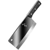 Cuchillo de Cocina Cuchillo Doméstico Acero Inoxidable Cuchillo de Chef para Cortar Cuchillo de Cocina para Cortar Carne Cuchillo para Rebanar Verduras Cuchillo de Corte Frontal y Corte Trasero